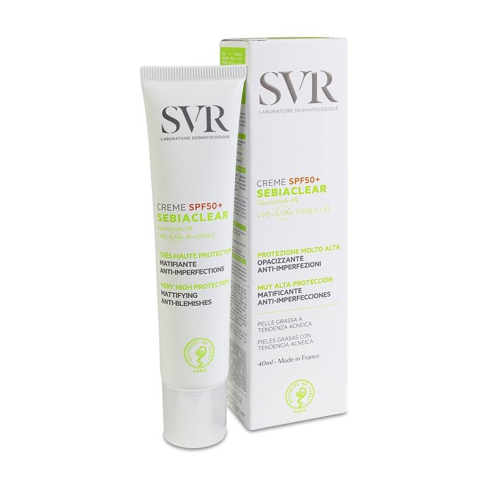 Svr Sebiaclear Crème Spf50+ Crema Solar Matificante Anti-Imperfecciones 40Ml