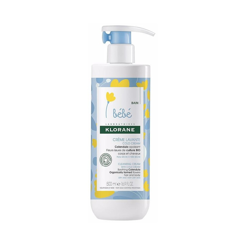 Klorane Crema Limpiadora Cold Caléndula 500Ml