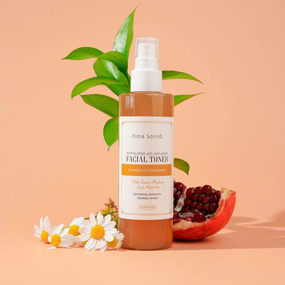 Alma Secret Facial Toner Revitalizante Antiedad Caléndula Y Granada 200Ml