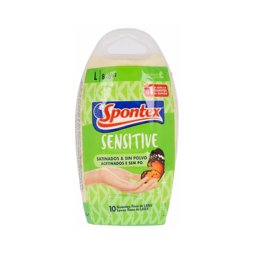 Latex Sensitive Guantes Satinados Sin Polvo Talla L