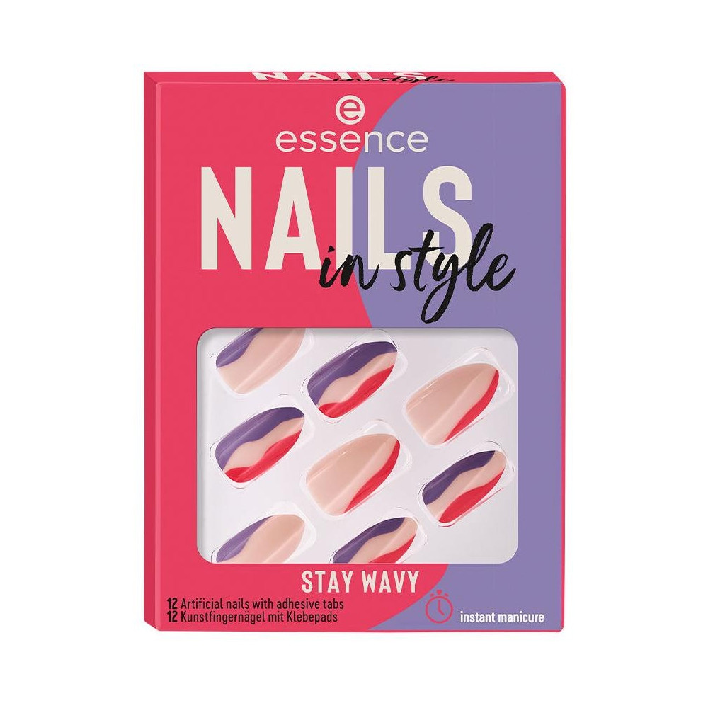 Essence Nails In Style Faux Ongles Stay Wavy 12Uds